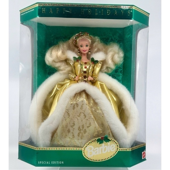 Barbie 1994 Holiday Happy Holidays RARE Vintage Doll Box Error Collectors Dream - Picture 2 of 11